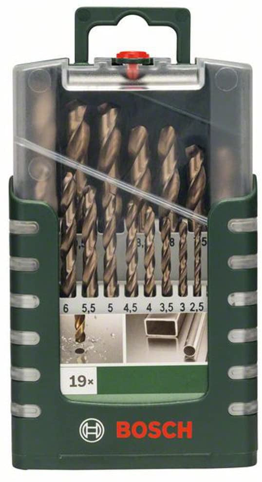 Ensemble de forets BOSCH 2609255133 Helicoïdal Acier Grande vitesse 19 Pièces