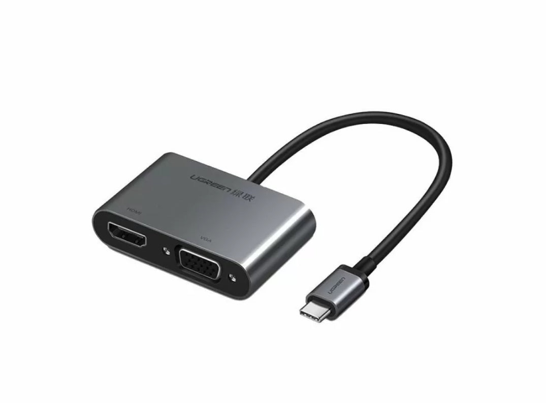 Adaptateur USB-C/HDMI 1.4+VGA+USB 3.0 - 0.25m