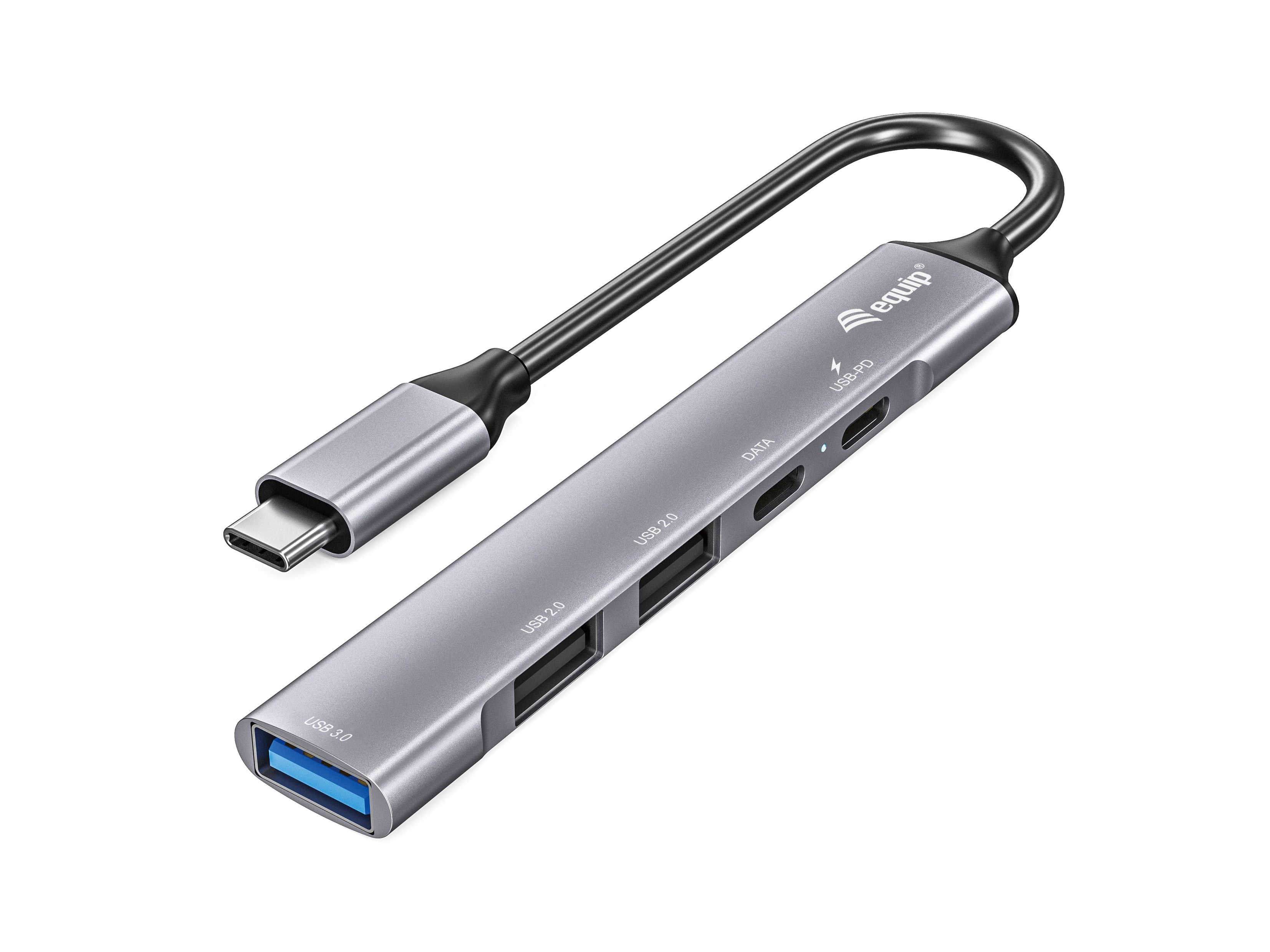 Hub USB-C 7 Ports Equip 12896207101 Aluminium