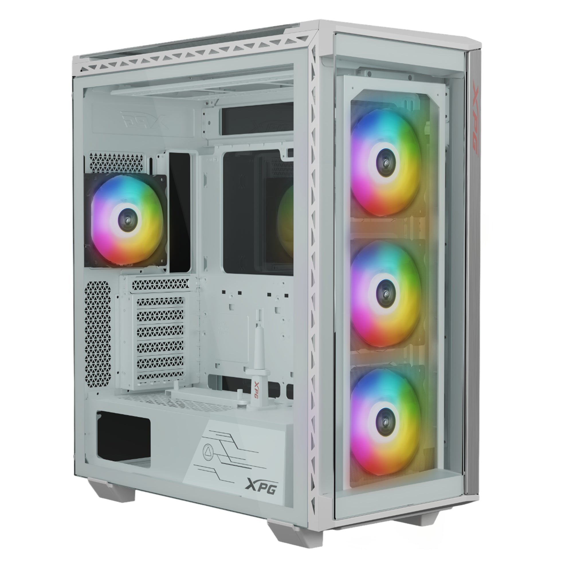Boitier Grand Tour E-ATX Adata XPG BattleCruiser II RGB avec panneaux vitrés (Blanc)