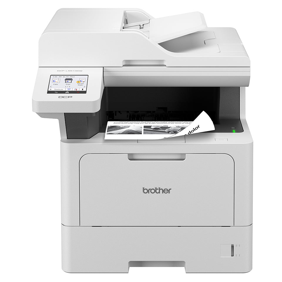 Brother MFC-L5710DN - Imprimante multifonctions - Noir et blanc - laser - Letter A (216 x 279 mm)/A4 (210 x 297 mm) (original) - A4/Legal (support) - jusqu'à 48 ppm (copie) - jusqu'à 48 ppm (impression) - 350 feuilles - 33.6 Kbits/s - USB 2.0, Gigabit LAN
