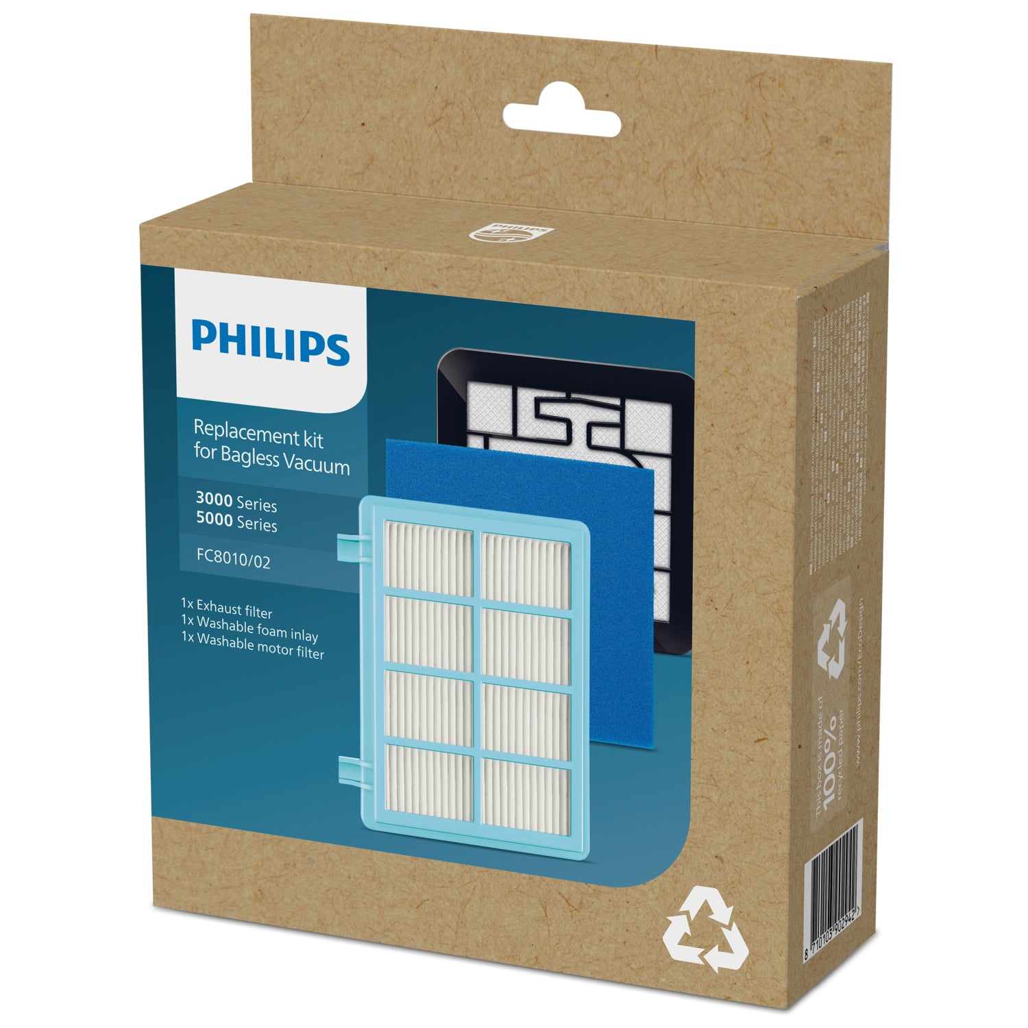 Filtre pour aspirateur Philips FC8010/02 Kit de repuestos