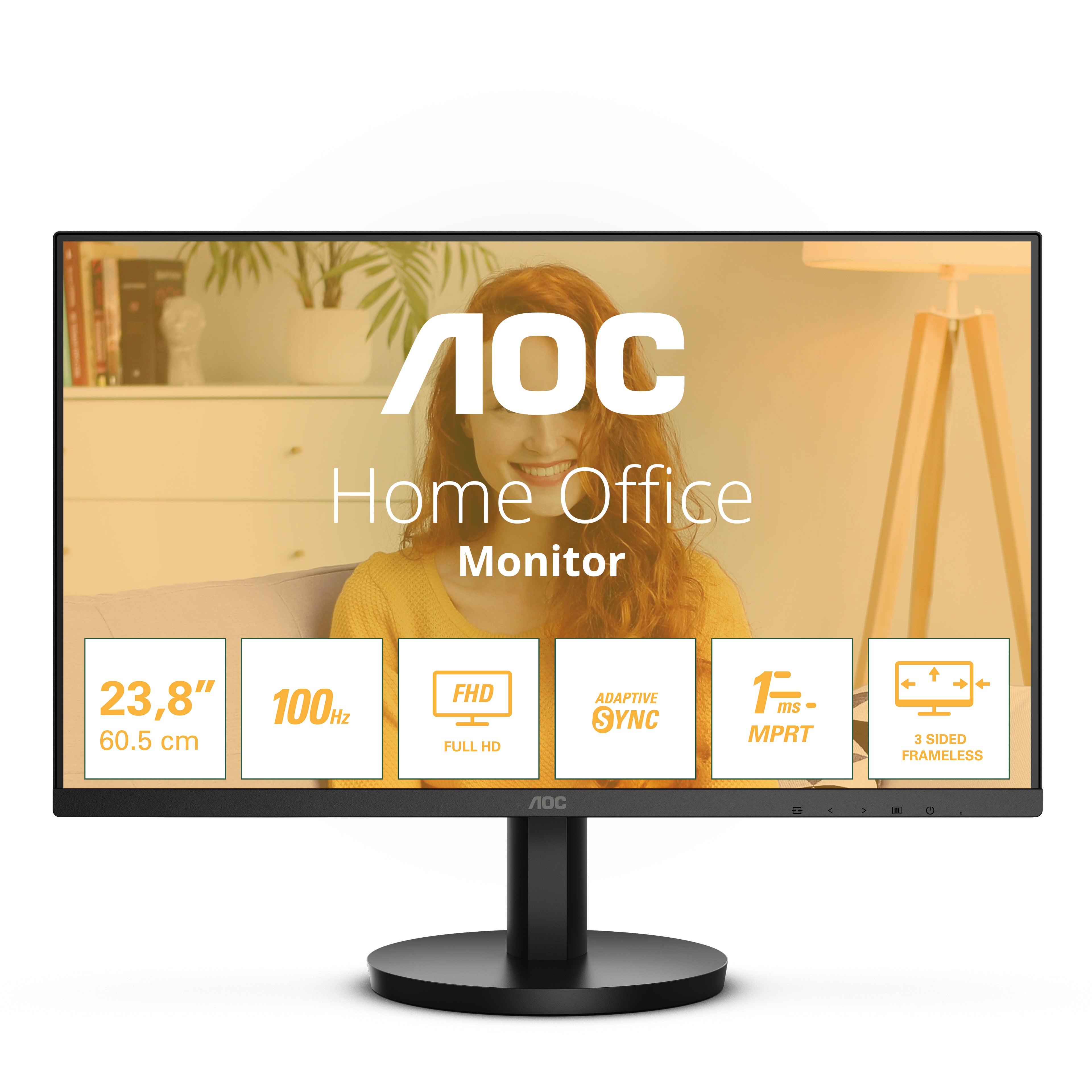 Ecran 24" AOC Basic B3 24B3HMA2 Full HD 100Hz (Noir)