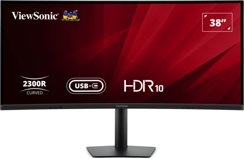 ViewSonic VA3820C - Écran LED - incurvé - 38" (37.5" visualisable) - 3840 x 1600 UWQHD+ @ 75 Hz - IPS - 300 cd/m² - 2000:1 - HDR10 - 4.785 ms - HDMI, DisplayPort - haut-parleurs