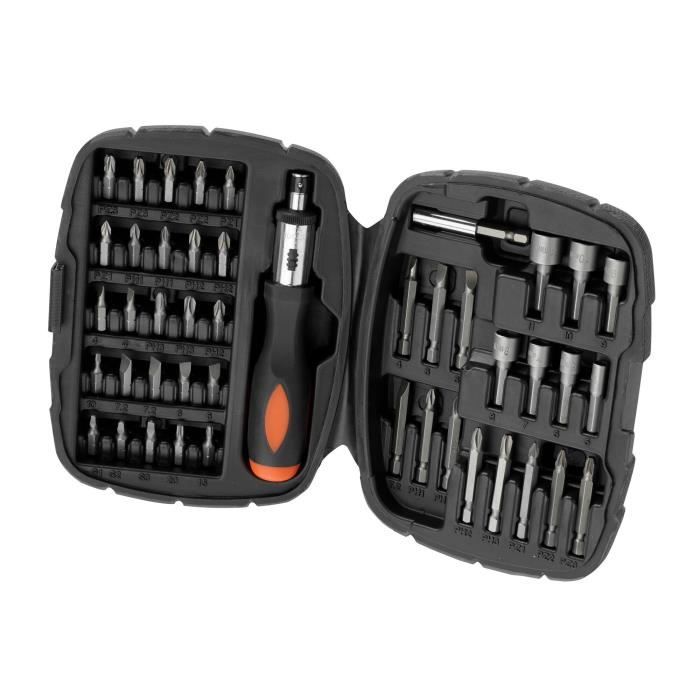 Jeu d'embouts avec tournevis Black & Decker A7039 -XJ 45 Pièces Hex Phillips Pozidriv Torx