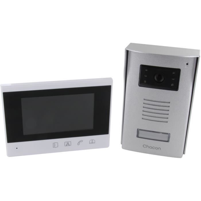 Visiophone - CHACON - 4 fils - Écran 4,3'' - Vision nocturne - Alimentation filaire