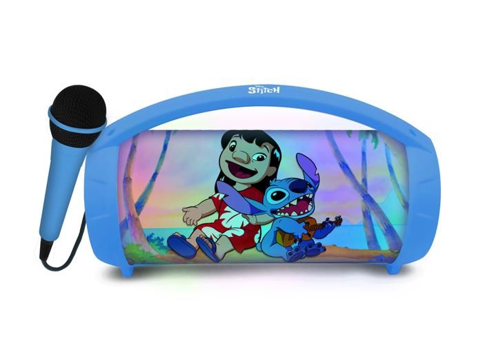 Enceinte Bluetooth avec Microphone Karaoké Lexibook Stitch Disney Bleu