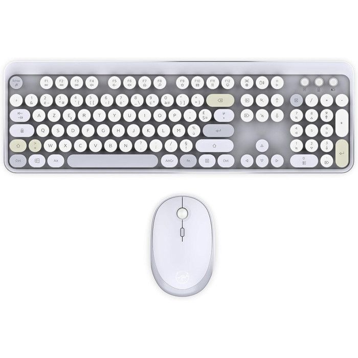 Pack 2en1 (Clavier/Souris) sans fil Mobility Lab Pure (Blanc)