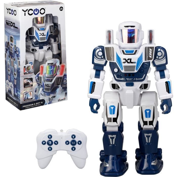 Robot radiocommandé - SILVERLIT - Program A Bot XL - 40 cm - 48 actions programmables - Télécommande intuitive