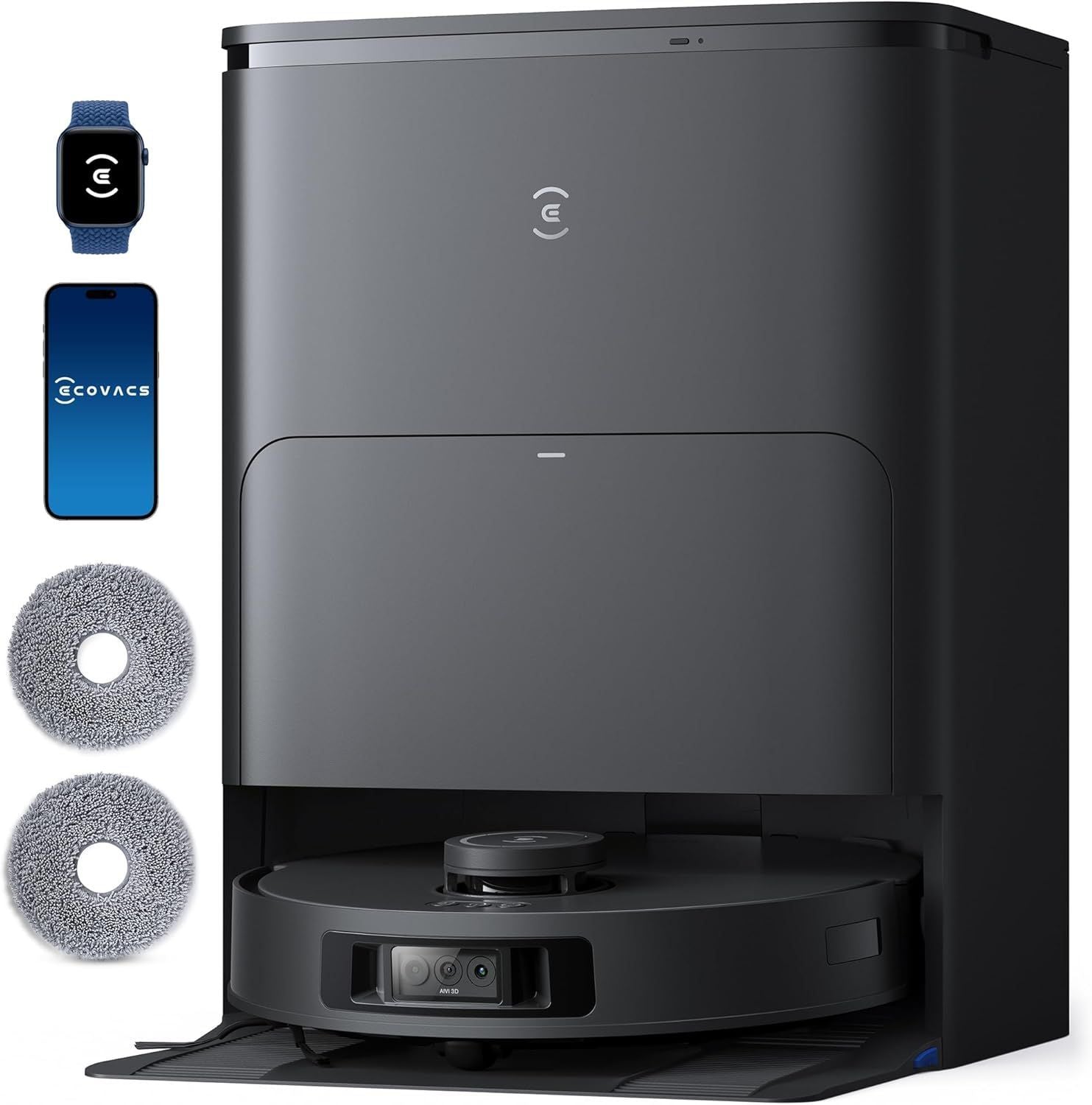 ECOVACS Deebot T30s Pro Gen2 - Aspirateur Robot Laveur avec Station - 13500 Pa - Brosse ZeroTangle - Nettoyage a l'eau Chaude