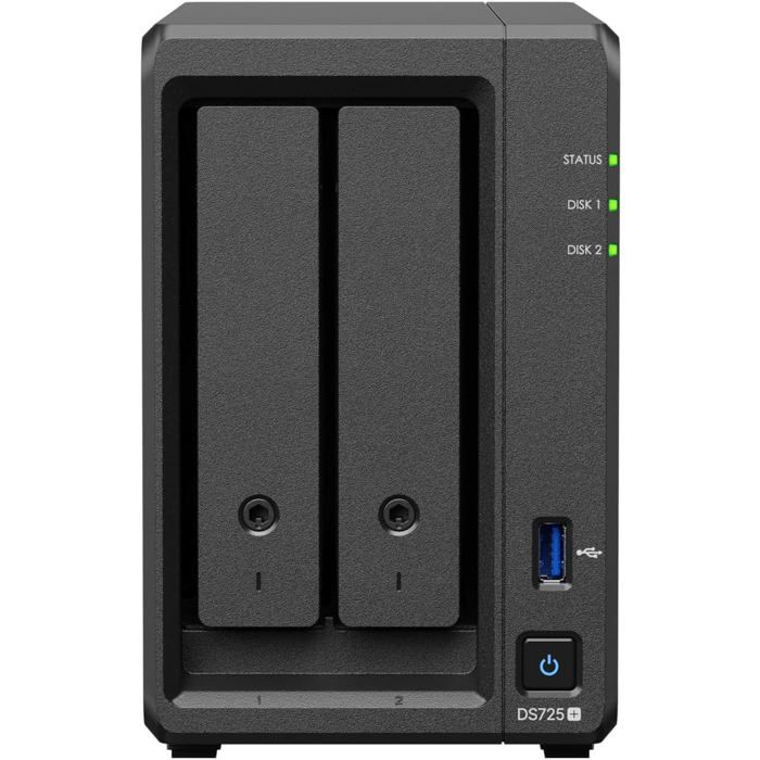 Stockage en Réseau NAS Synology DS725+ Noir AMD Ryzen R1600