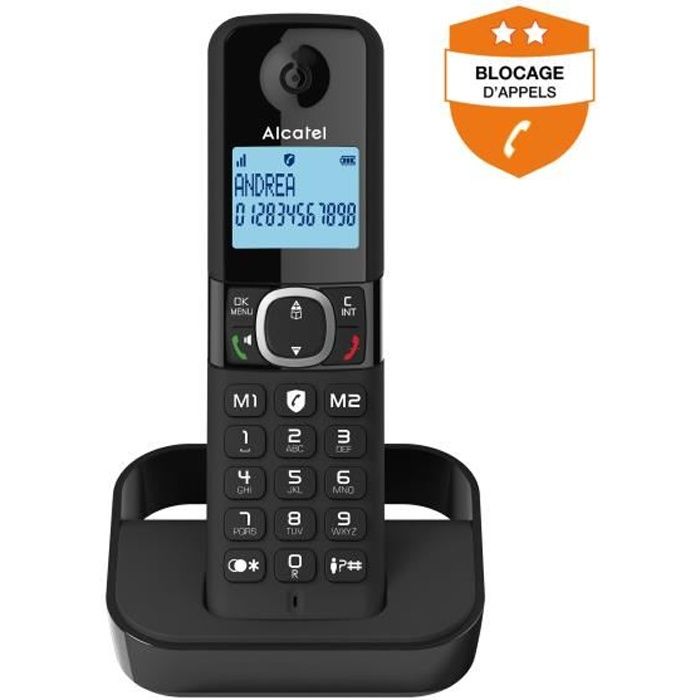 Téléphone Sans Fil Alcatel F860 Noir