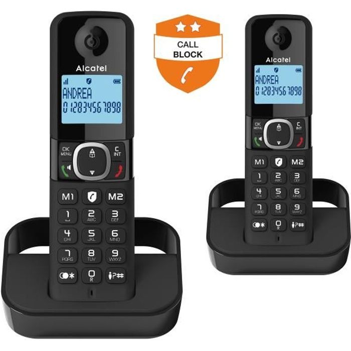 Téléphone Sans Fil Alcatel F860 DUO Noir