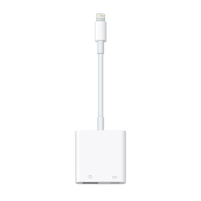 Apple - Adaptateur Lightning - Lightning mâle pour USB, Lightning femelle