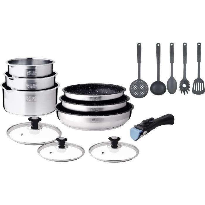 Batterie de Cuisine Arthur Martin AM1275 15 Pièces