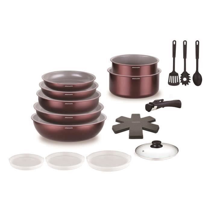 Batterie de Cuisine Arthur Martin AM2503 Bordeaux