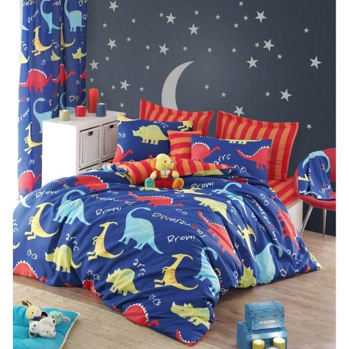Parure de couette Bleu Lit king size 3 Pièces