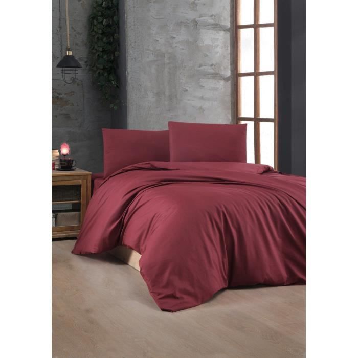 Parure de couette Rouge Lit king size 3 Pièces