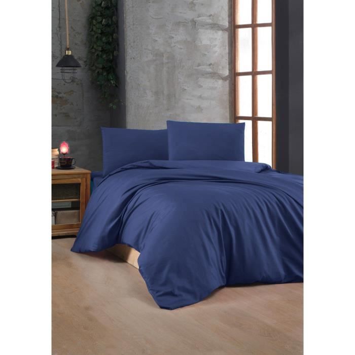 Parure de couette Bleu Lit king size 3 Pièces