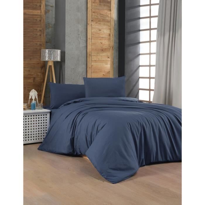 Parure de couette Bleu Lit king size 3 Pièces