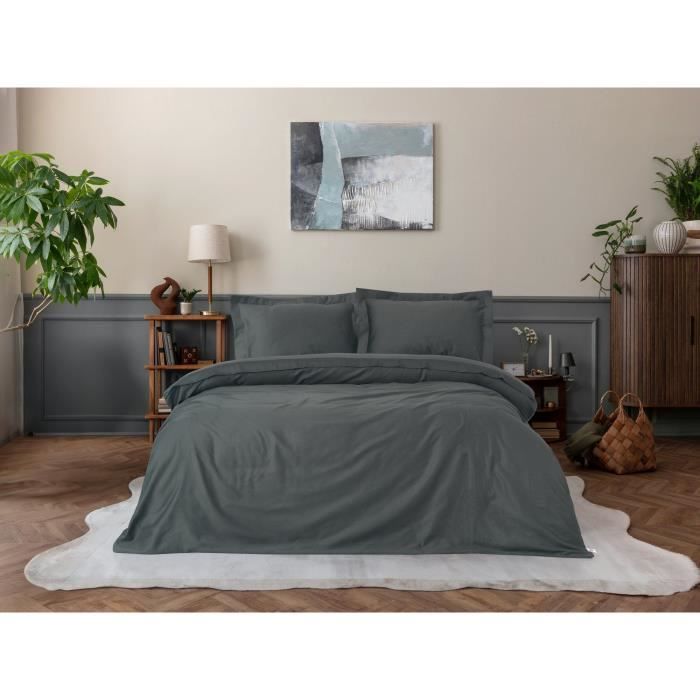 Parure de couette Gris 220 x 240 cm