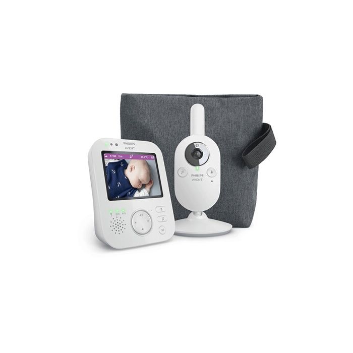 Ecoute-bébé vidéo - PHILIPS AVENT - Audio connecté - Ecran HD 3,5 pouces - Portée 300m - Autonomie 12h - Fonction répondre a bébé
