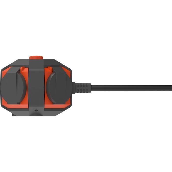 Rallonge 4 prises Schuko avec interrupteur QUARX (3 m)