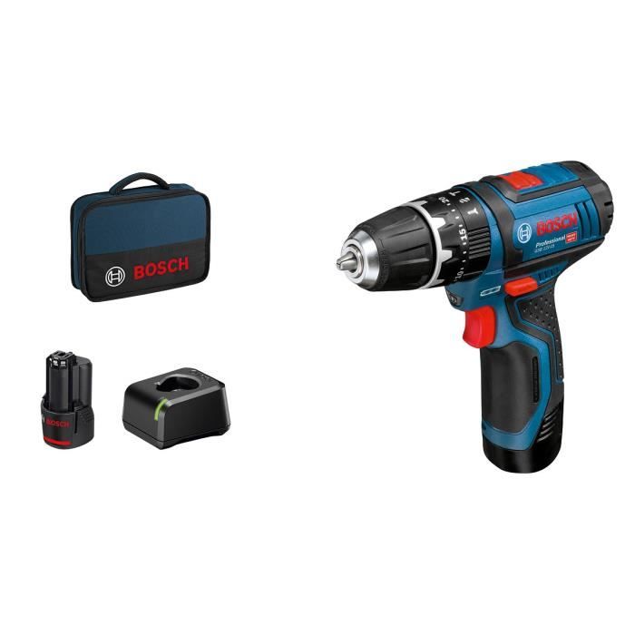 Perceuse à Percussion BOSCH 06019B690H 12 V 15 Nm 30 Nm