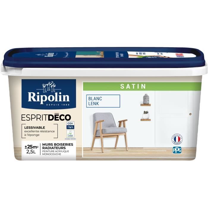 Peinture d'Apprêt Ripolin Blanc Satiné 2,5 L