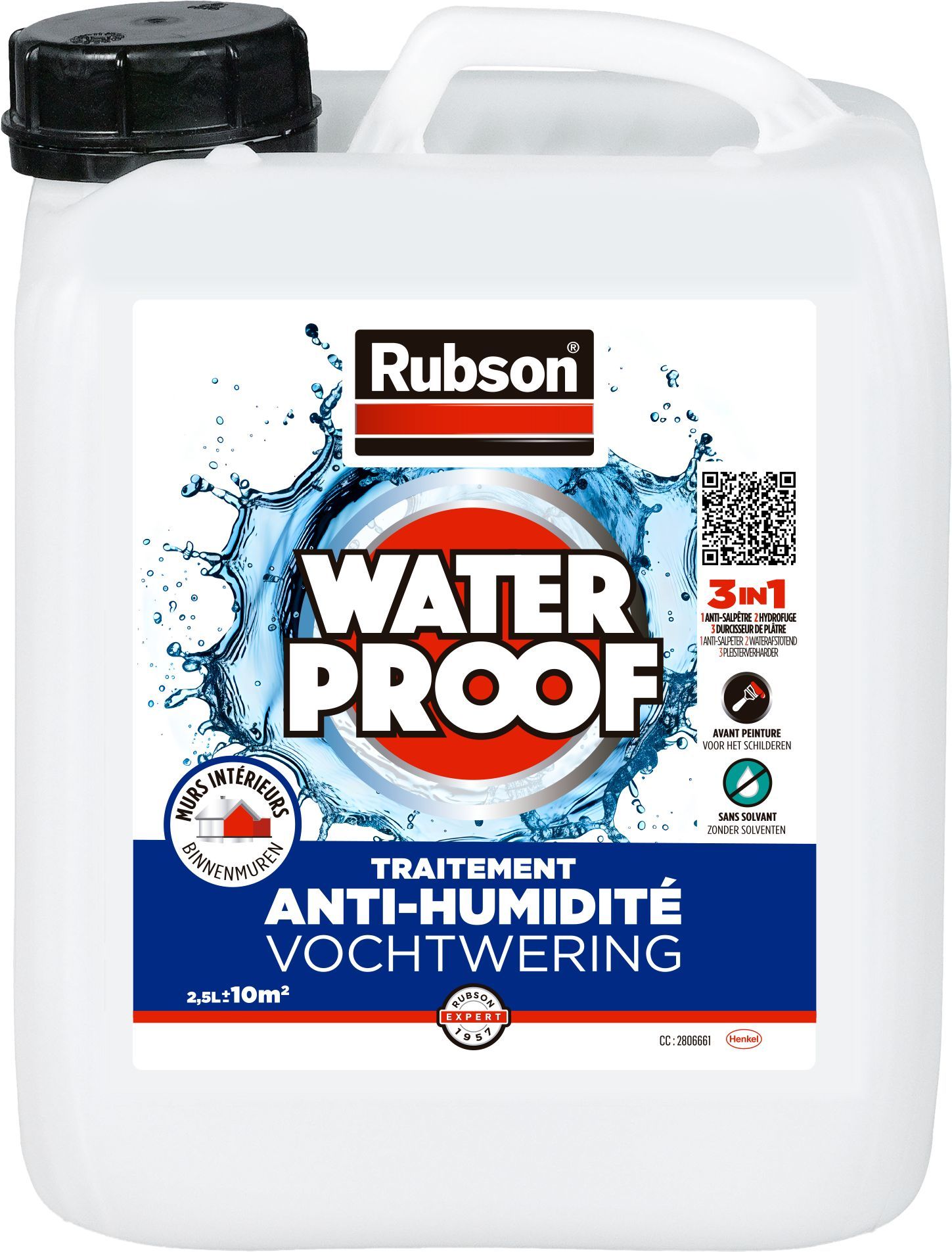 Peinture d'Apprêt Rubson Transparent Mat 2,5 L