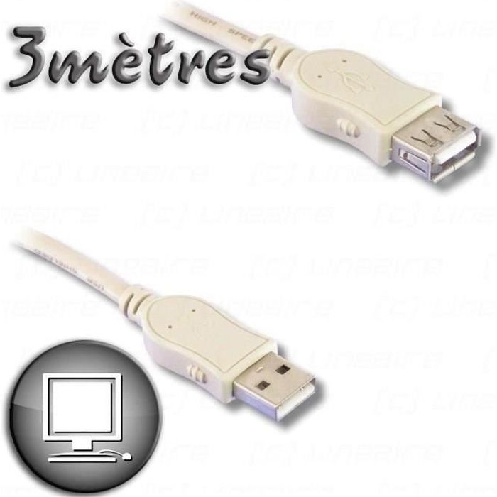 Câble Rallonge à USB Lineaire PCUSB211E 3 m