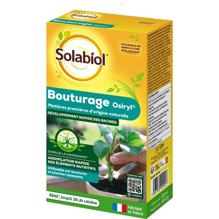 SOLABIOL SOBOUTU40 Bouturage Osiryl 40mL, Stimulateur racinaire