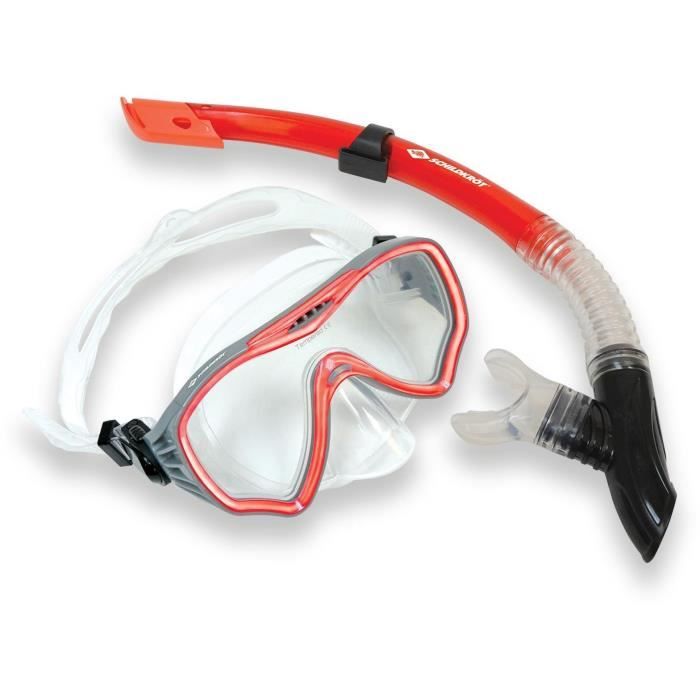 Masque de Plongée avec Tube Schildkröt Rouge Gris Taille unique