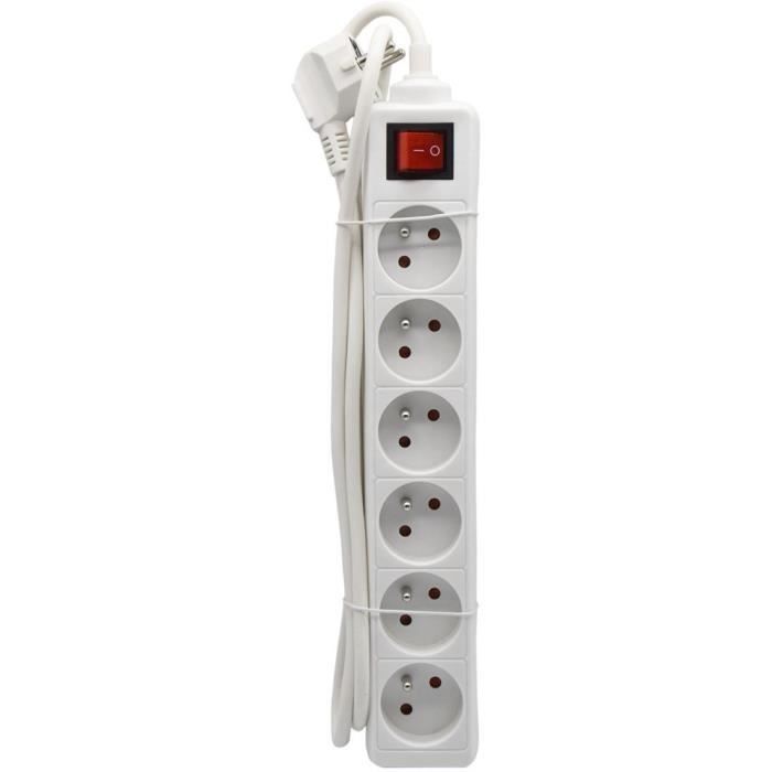 Multiprise 6 Prises avec Interrupteur GAO (1,4 m)