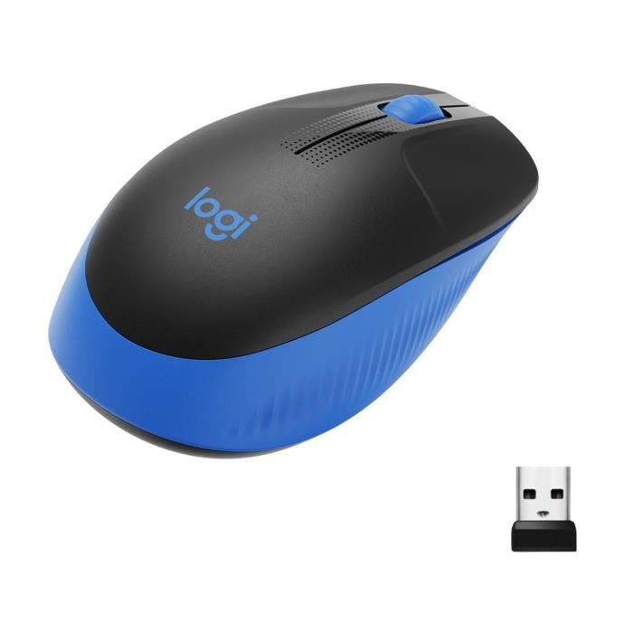 Souris Optique Sans Fil Logitech M190 1000 dpi Bleu Noir/Bleu