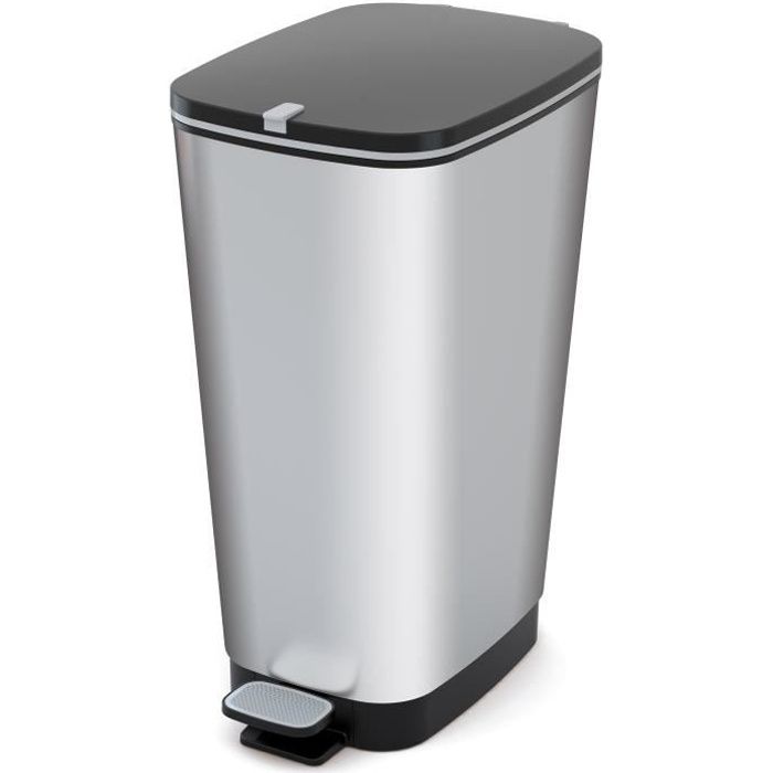 Seau à déchets avec pédale Curver Chic Acier inoxydable 50 L Argenté