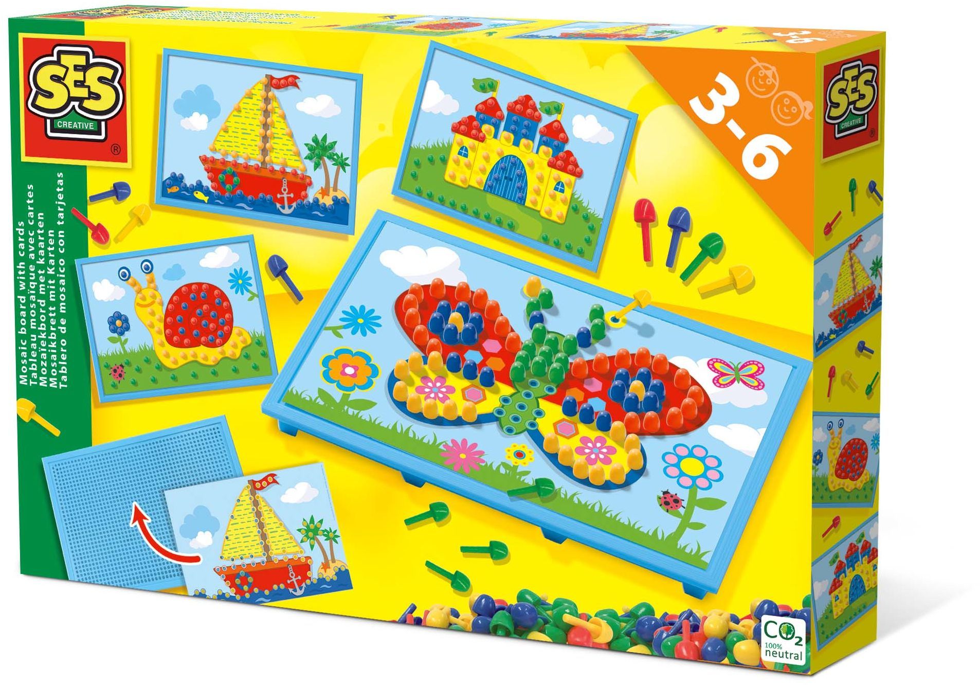 SES CREATIVE Tableau mosaique avec cartes