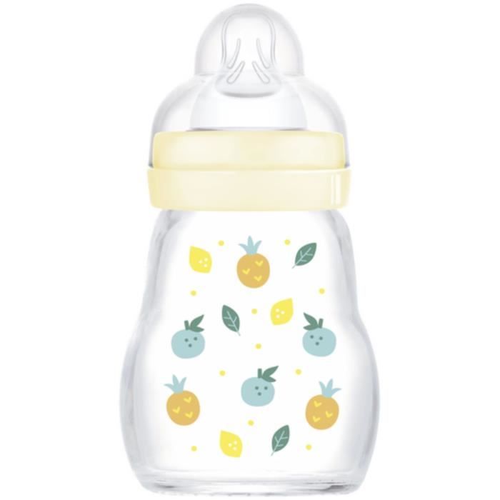MAM Biberon Verre +0m Hérisson Blanc 170ml