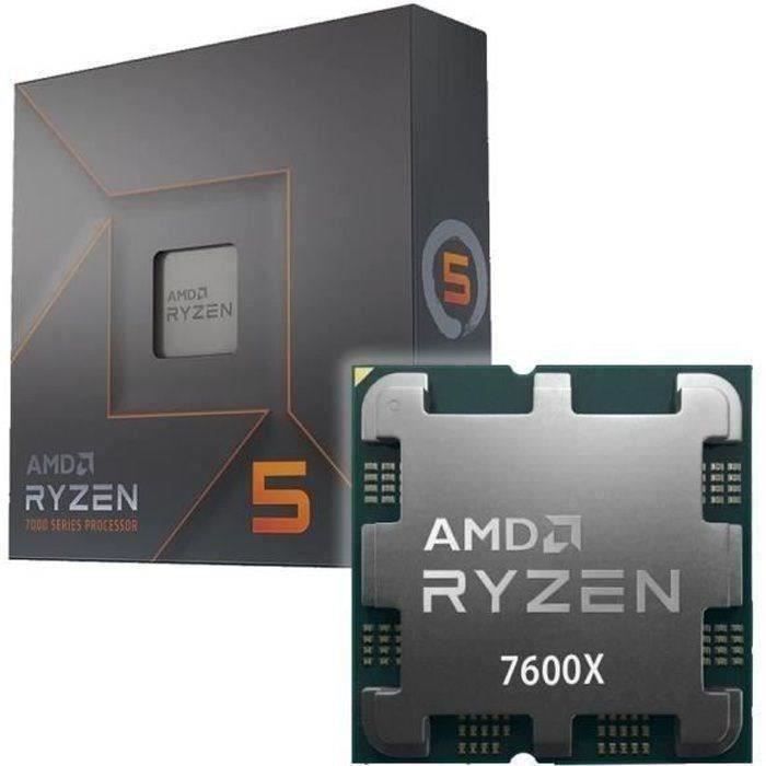AMD Ryzen 5 7600X - 4.7 GHz - 6 curs - 12 fils - 32 Mo cache - Socket AM5 - PIB/WOF