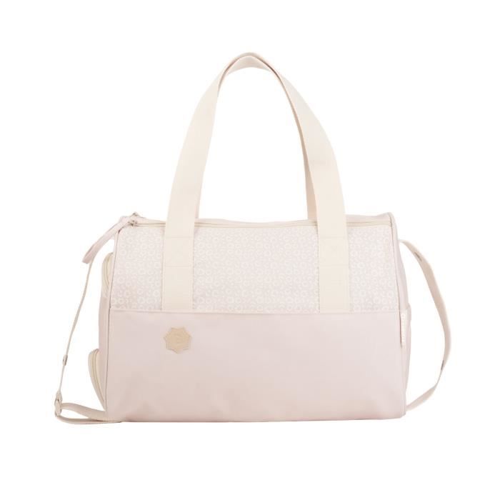 Badabulle Sac a langer Pocketstyle - Plan a langer, Housse isotherme, Pochette, Attaches-poussette inclus - Creme Rose Clair