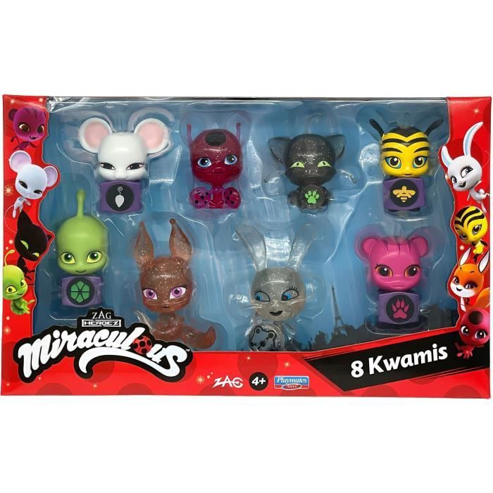 Bandai - Miraculous - Pack de 8 kwamis  Collection de Mini-figurines - P50532