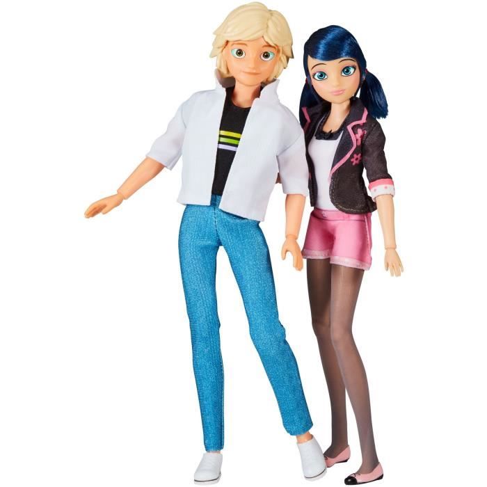 Pack de 2 Poupées - BANDAI - Miraculous - P50377 - Marinette & Adrien -  26 cm