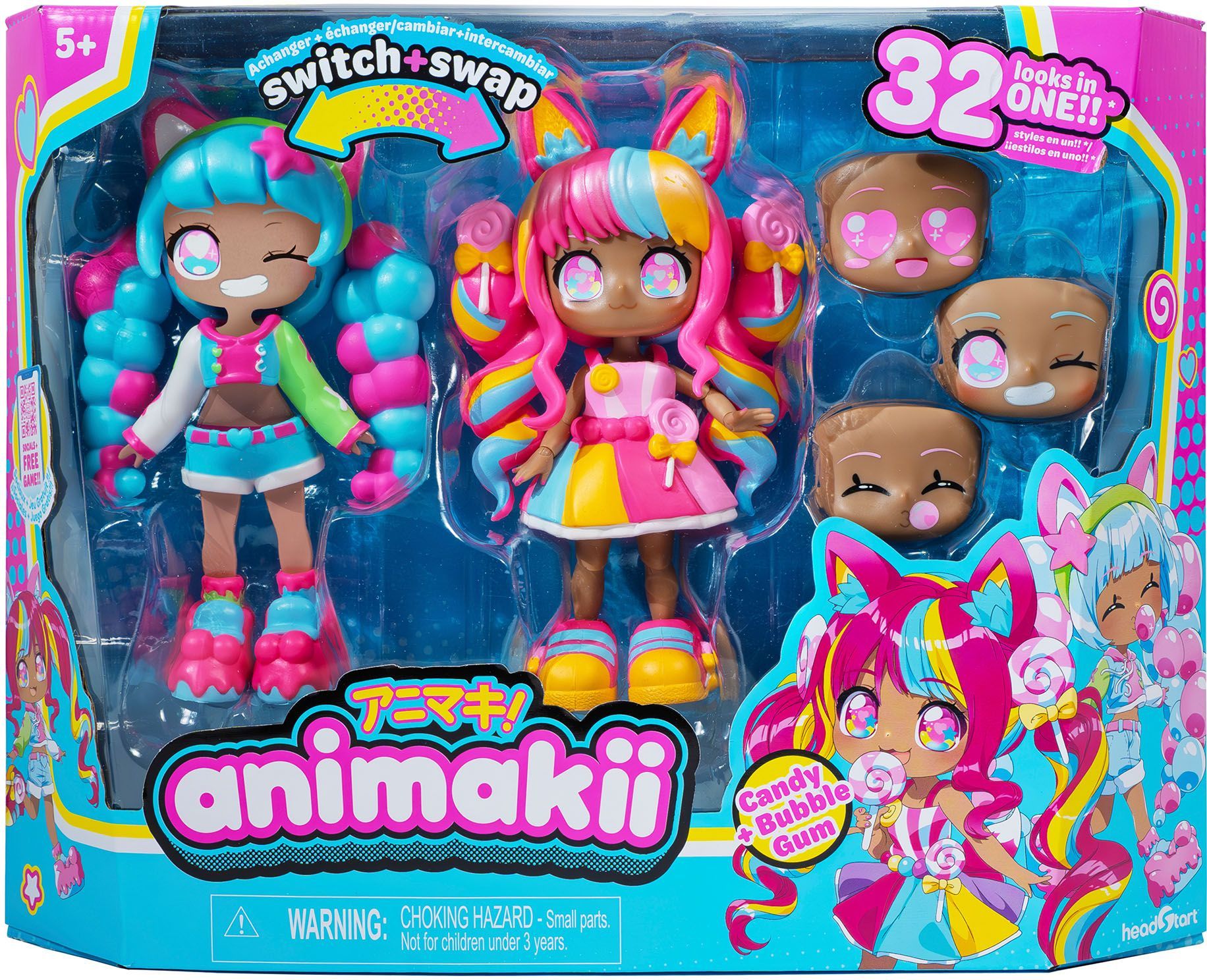 Poupée Personalisable - BANDAI - Animakii - HEA26351 - Lollipop et Bubblegum