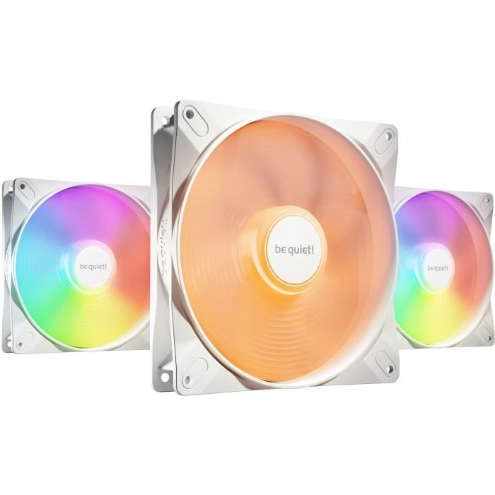 BE QUIET! - Light Wings LX - Ventilateur Boîtier - BL131 - 140 mm - PWM high - Speed White Triple - Pack