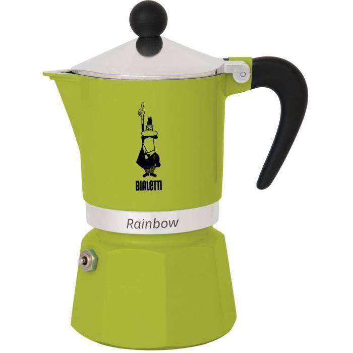Cafetière Italienne Bialetti Rainbow Vert Métal Aluminium