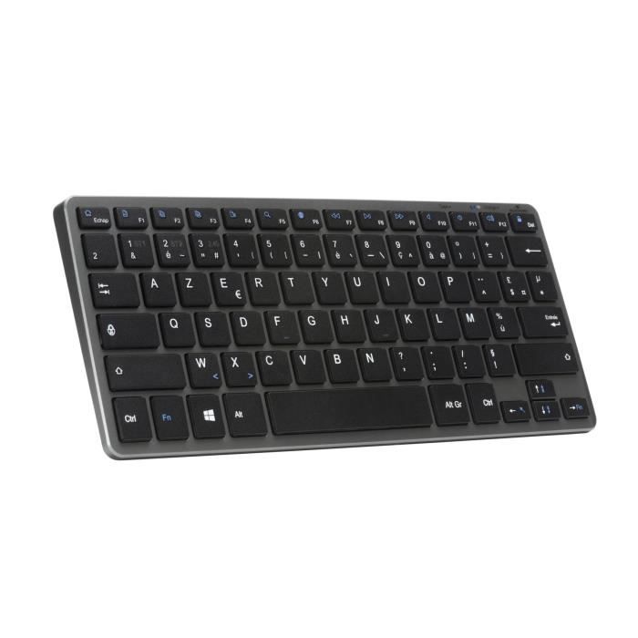 KB MINI PC Bluetooth/2.4Ghz/Gris et Noir