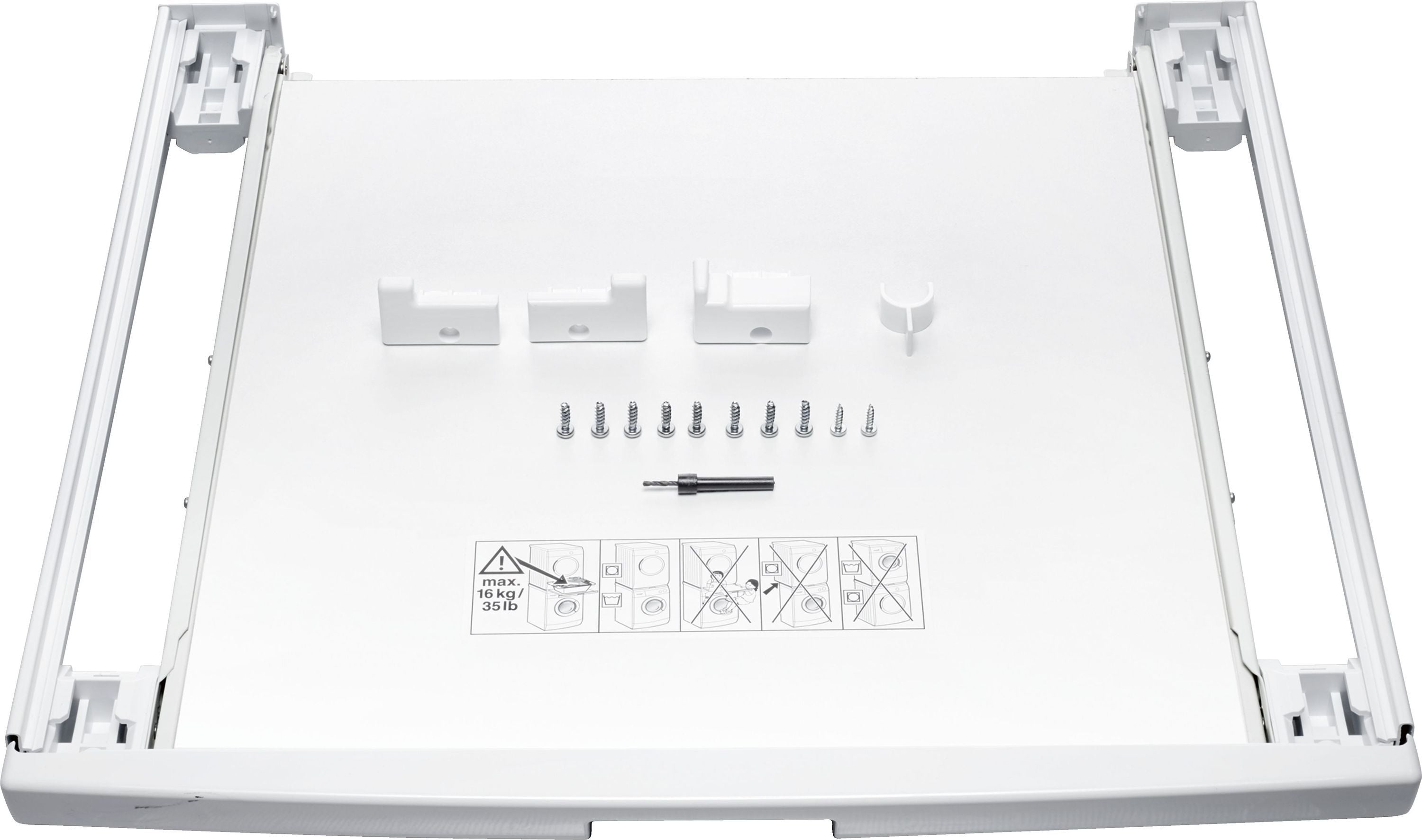 Kit de superposition - BOSCH - WTZ11400 - Avec plateau coulissant - 60 cm - Blanc