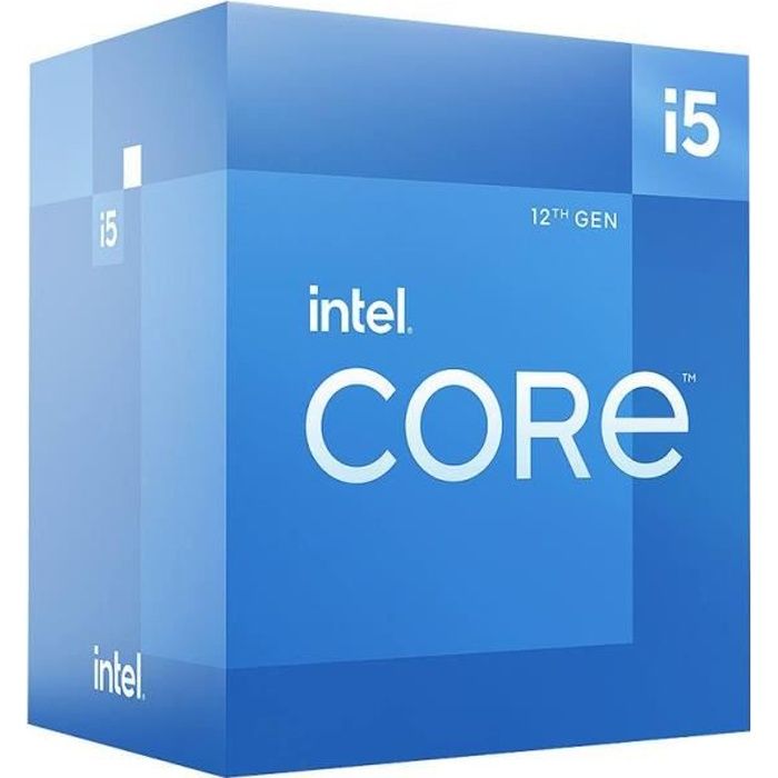 Intel Core i5 12400F - 2.5 GHz - 6 cœurs - 12 fils - 18 Mo cache - LGA1700 Socket - Box