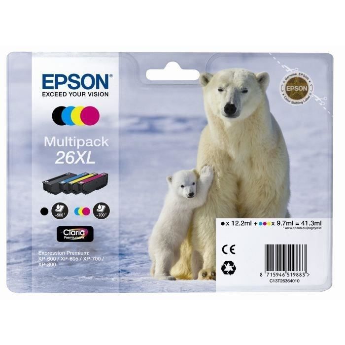 Cartouche d'encre originale Epson T2636 XL Noir Jaune