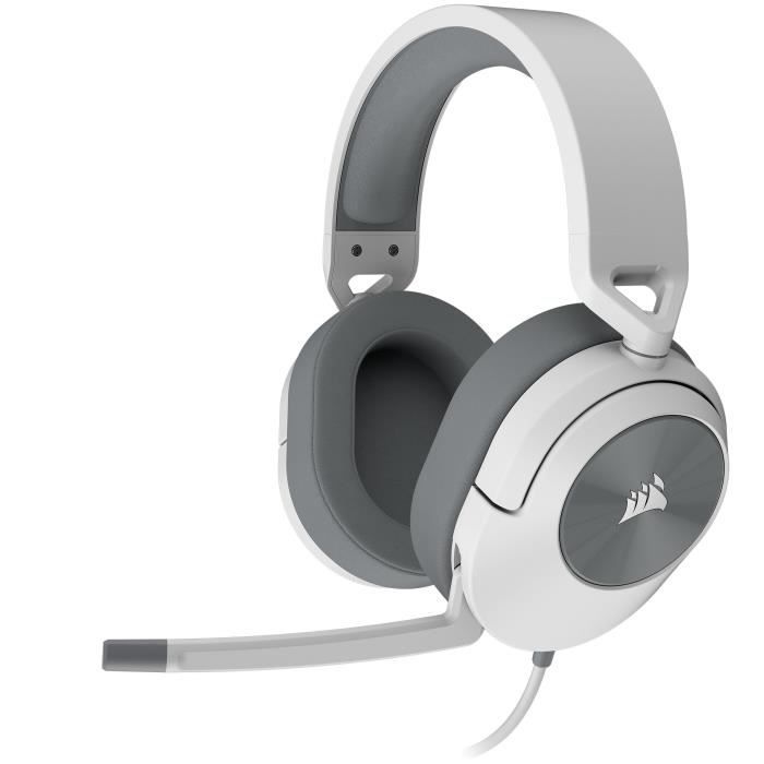 Casque Gamer filaire Corsair HS55 Stereo (Blanc)